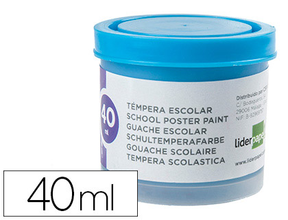 40ml. témpera escolar Liderpapel azul